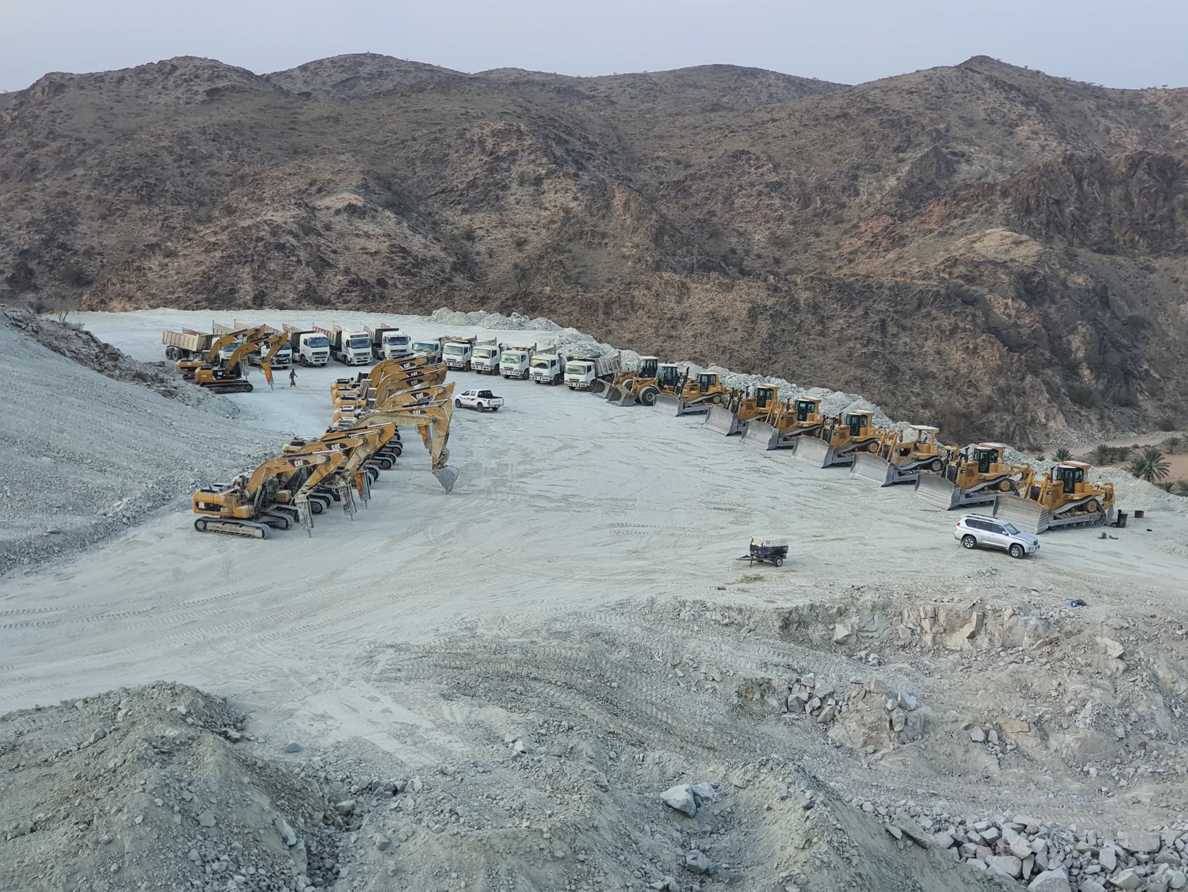 Company equipment at a project site